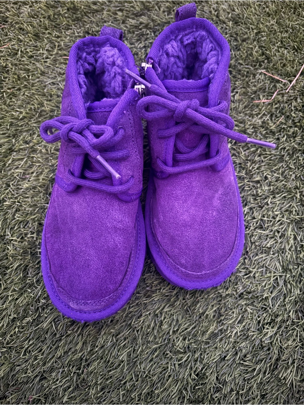 UGG Kids Purple Suede Cozy Lined Boots size 13c